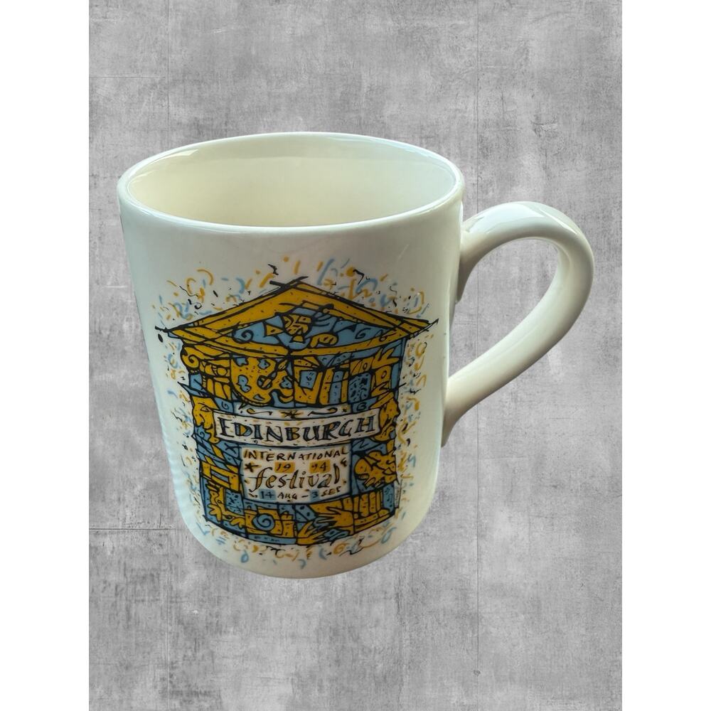 Vtg 1994 Edinburgh International Festival Mug McLaggan Smith Scotland Pottery